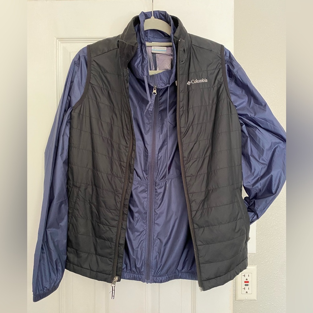 Columbia Omni Heat Vest and Light weighted jacket size L